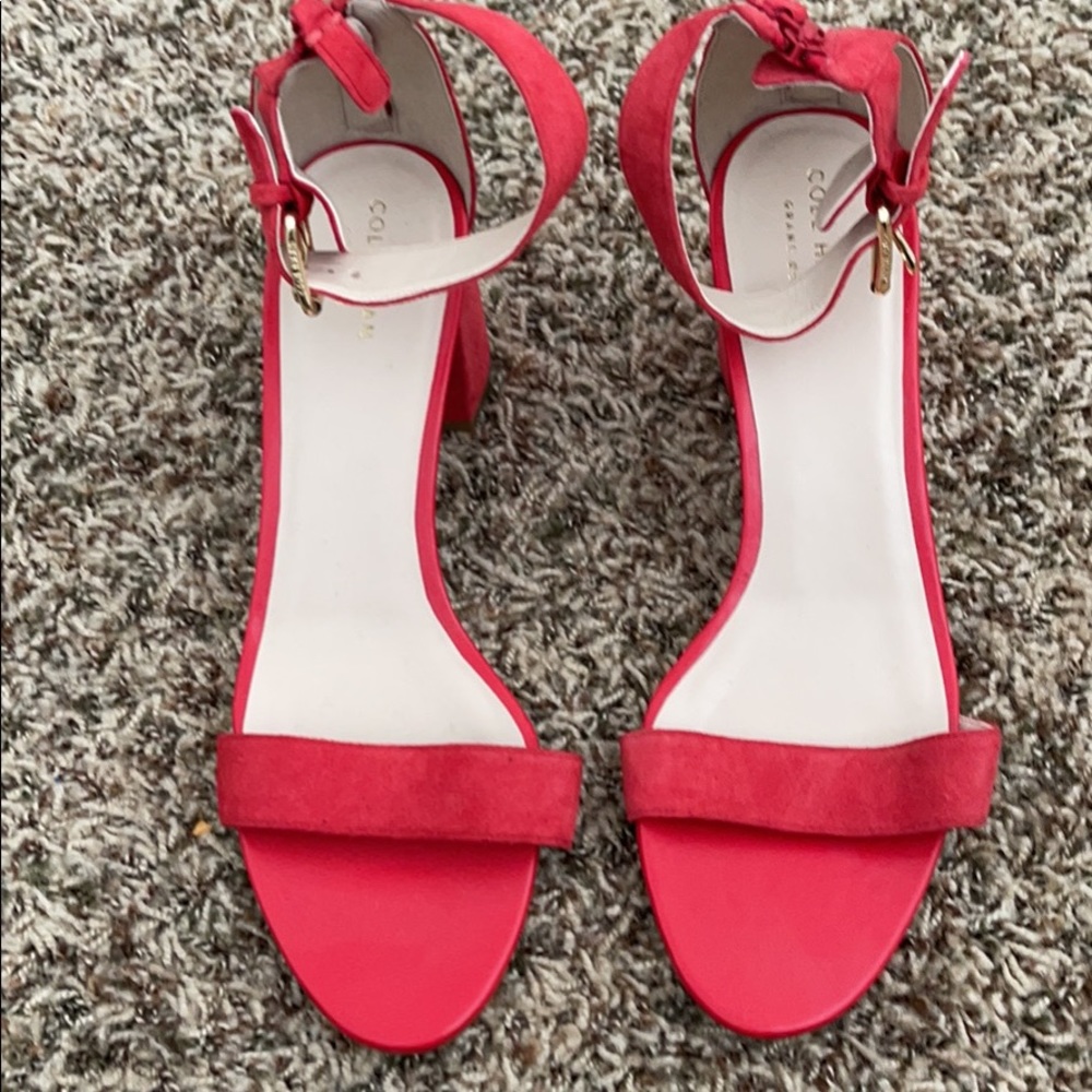 NEVER WORN Cole Haan Red fun summer heels